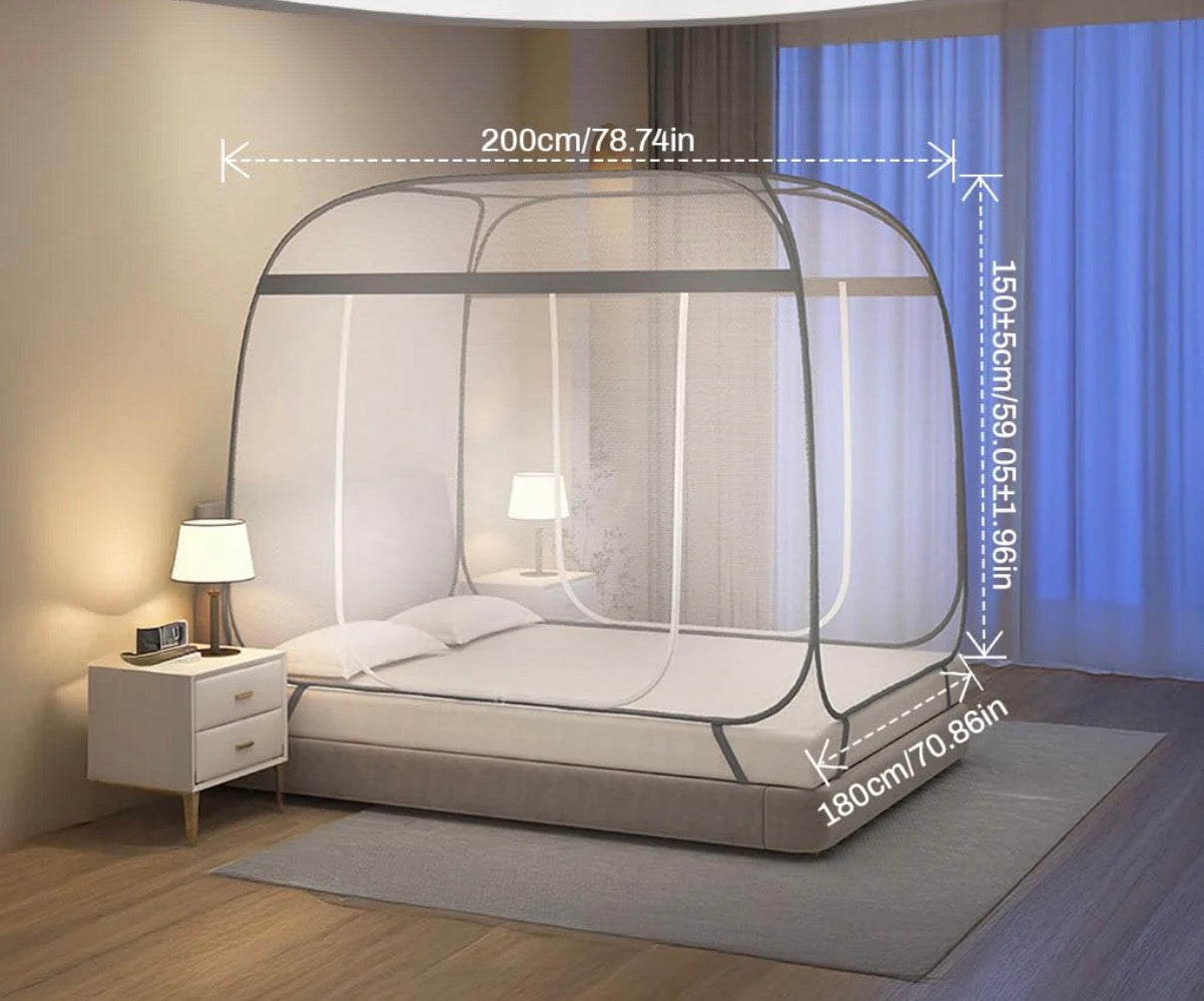 Ultra-Fine Mosquito Net for Bed – Foldable, Breathable & 100% Protection Against Mosquitoes