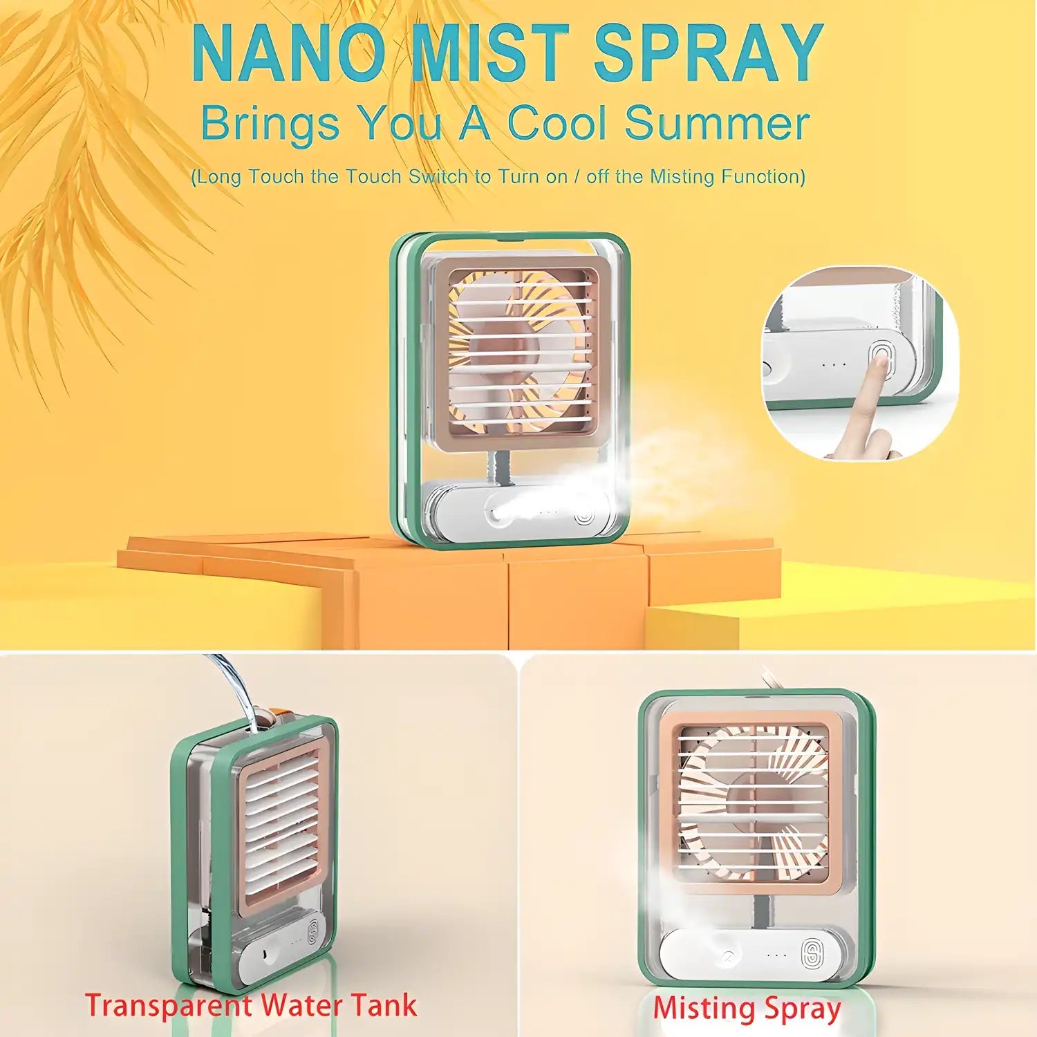 Small Desk Fan With Mist Spray