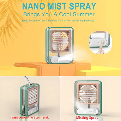 Small Desk Fan With Mist Spray