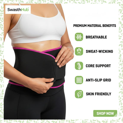 INGLOBE | CoreSculpt Pro 5-in-1 Waist Sculpt, Sweat Boost & Posture Support Belt