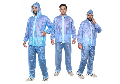 WATERPROOF RAINCOAT-LIGHTWEIGHT HOODED JACKET AND PANT SET