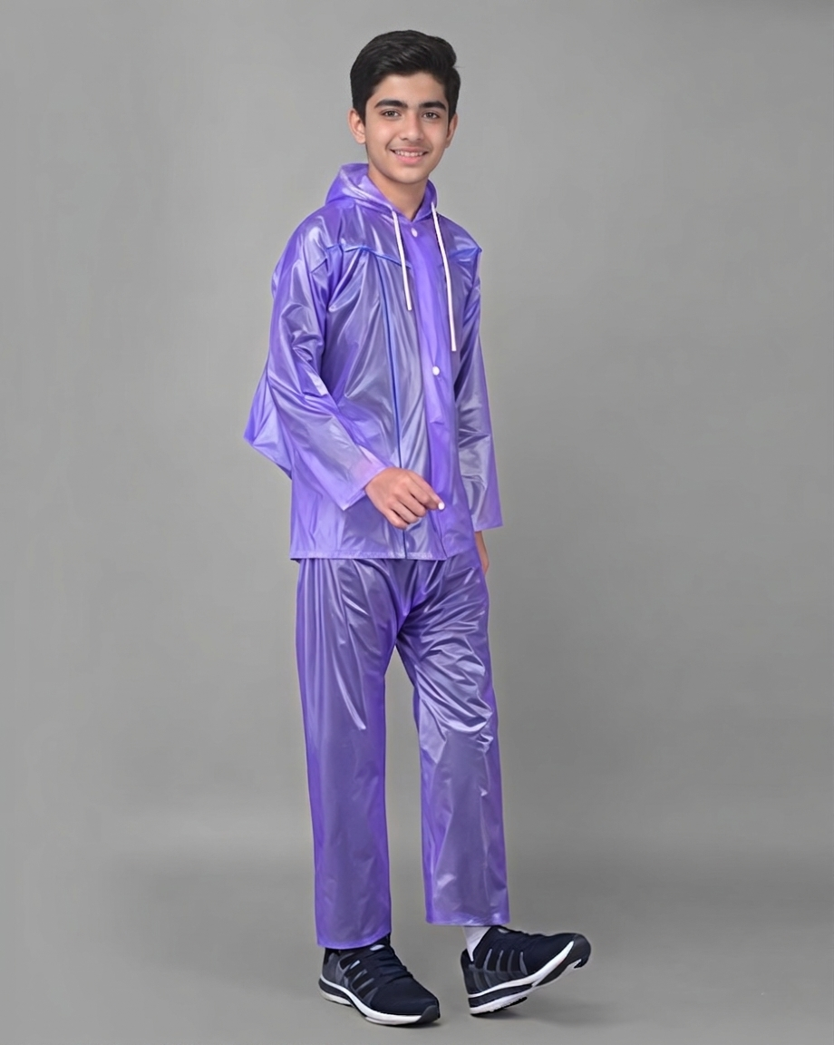 WATERPROOF RAINCOAT-LIGHTWEIGHT HOODED JACKET AND PANT SET
