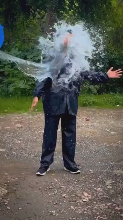 WATERPROOF RAINCOAT-LIGHTWEIGHT HOODED JACKET AND PANT SET